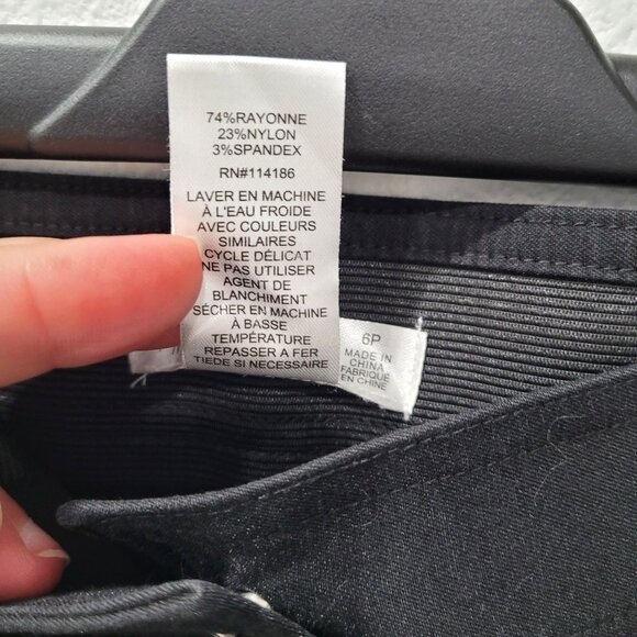 Womens 89th & Madison Black Stretch Capri Pants with Elastic Waist Size 6P - Picture 4 of 10